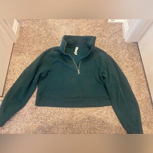 Lululemon Athletica Teal Half-Zip Scuba sweater